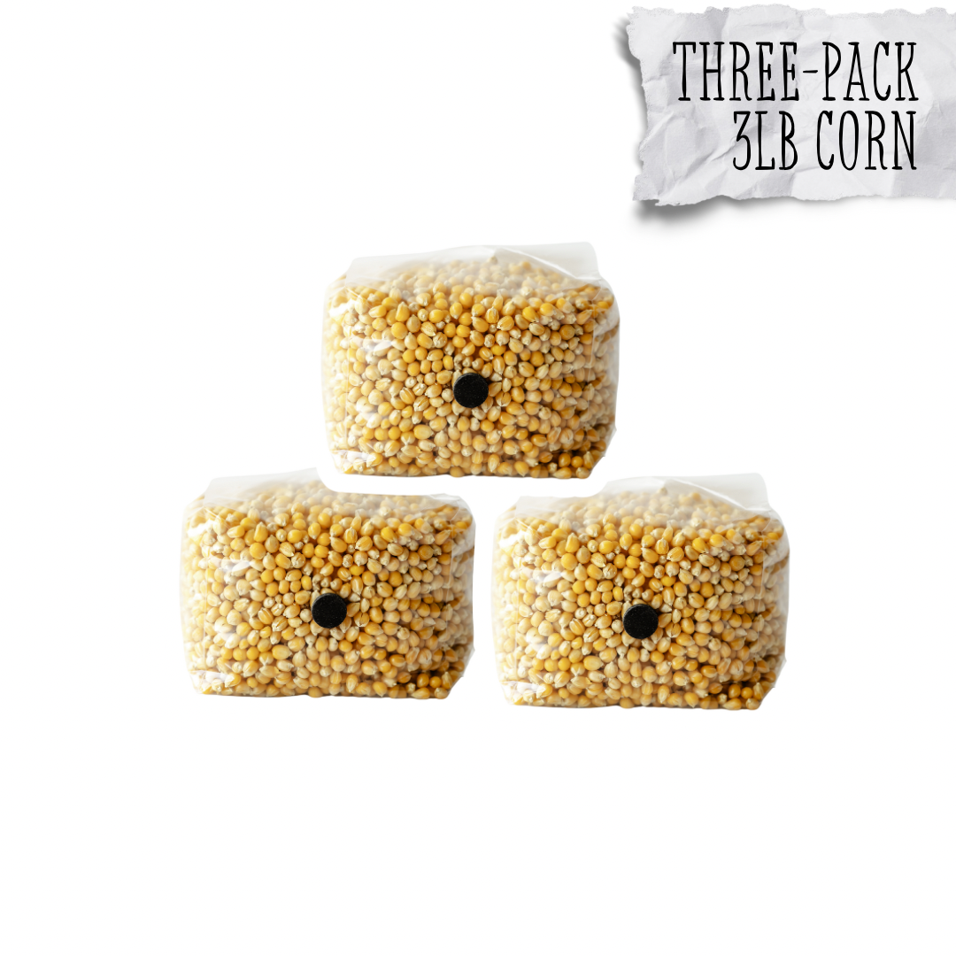 Our Drippy Corn is known for its high moisture retention and nutrient-rich profile. Drippy Corn is the go-to choice for mushroom enthusiasts seeking superior growth performance. Each bag is meticulously prepared and tested to ensure rapid colonization and contamination-free growth.