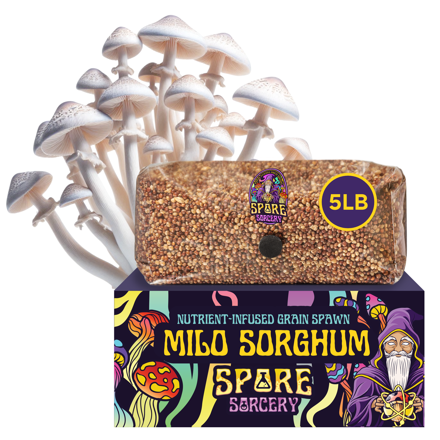 5lb Milo Sorghum Grain Spawn